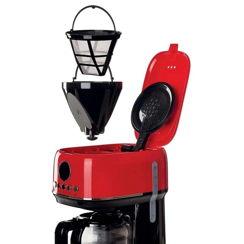 Cafeteira Ariete Moderna Programável Com Jarra De Vidro 15 Xícaras 900W Vermelho 220V 00M139600ARBR - imagem 4