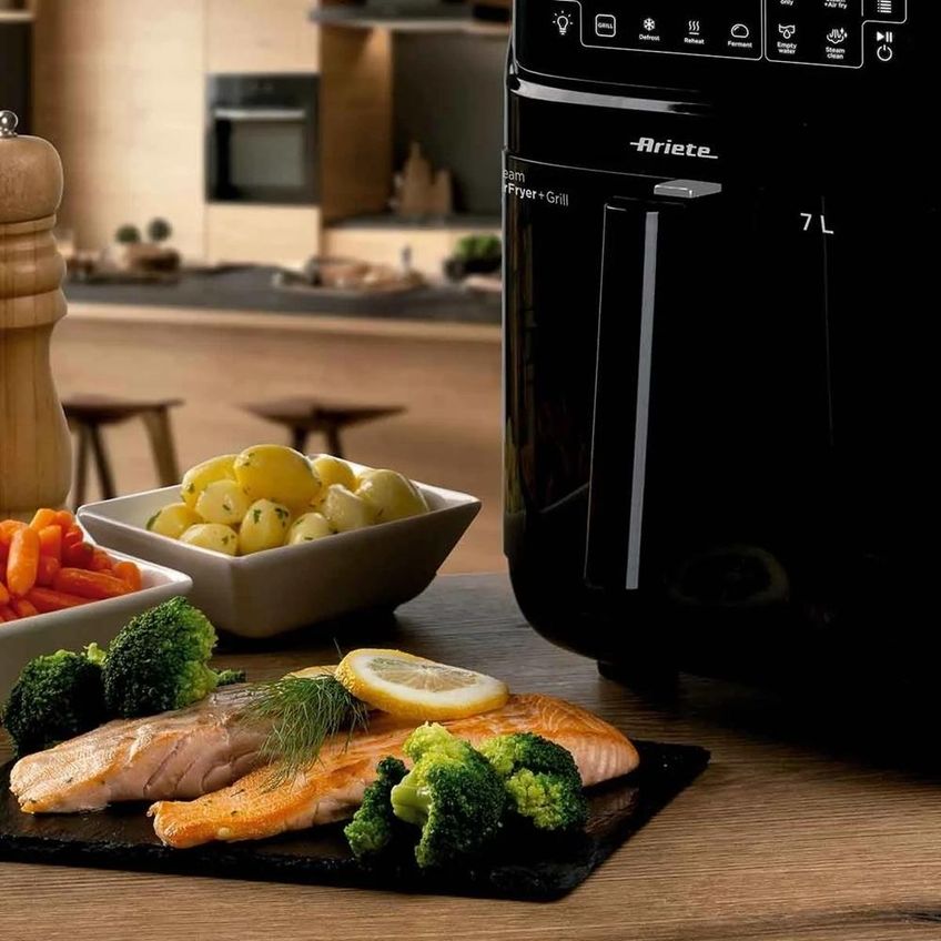 Fritadeira Air Fryer Ariete Steam 7l Com 10 Programas 1700w Preto 220v 00c463600arbr - imagem 3