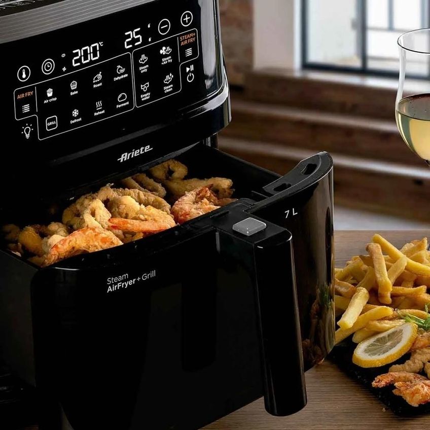 Fritadeira Air Fryer Ariete Steam 7l Com 10 Programas 1700w Preto 220v 00c463600arbr - imagem 5