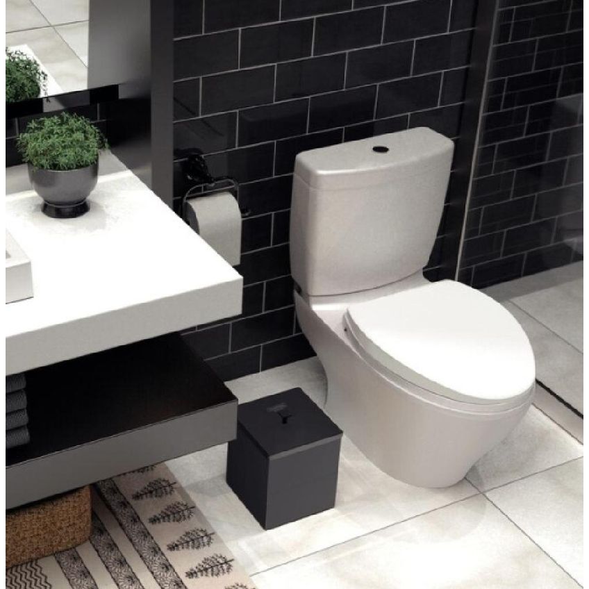 Lixeira Quadrada Tramontina Luz 4,5l Em Aço Inox Envernizado Black Matte 94540/062 - imagem 3
