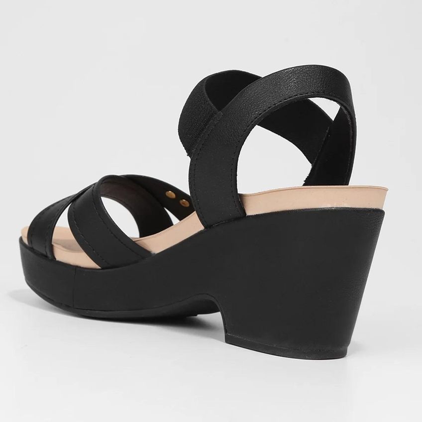 Sandália Modare Anabela Conforto Estilo Preto 039 - imagem 4