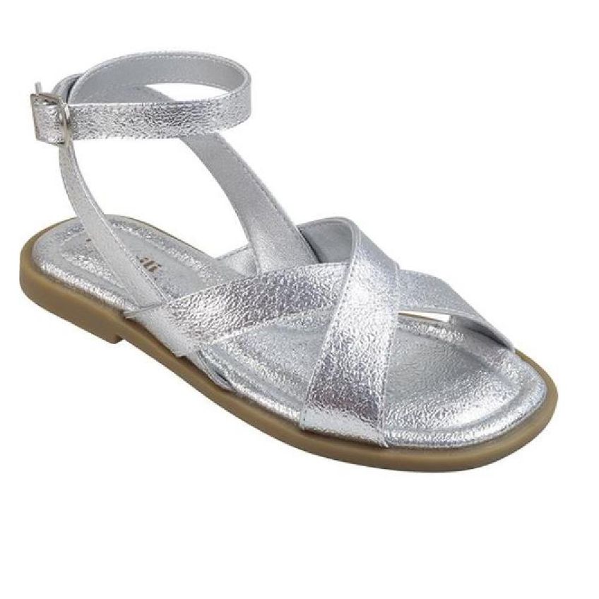 Sandalia Pampili Vick Conforto Casual Prata 029 - imagem 3