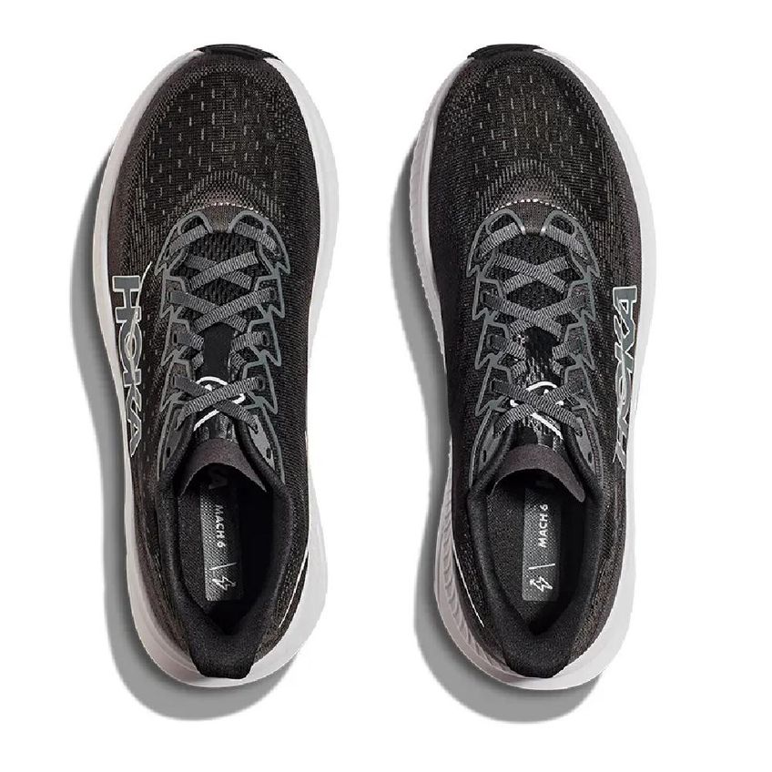 Tênis Hoka Mach 6 Esportivo Conforto Preto/Branco 041 - imagem 5