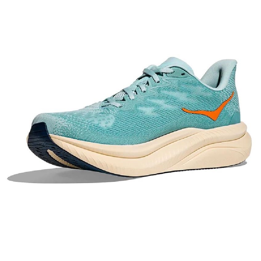 Tênis Hoka Mach 6 Esportivo Conforto Azul/Bege 043 - imagem 3