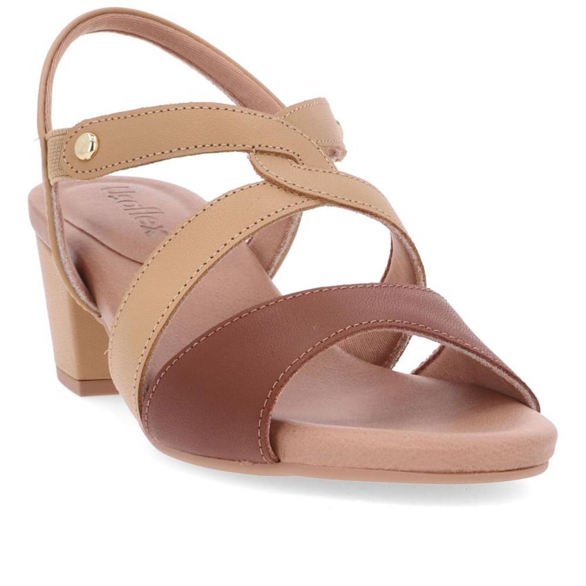 Sandalia Usaflex Conforto Estilo Bloco Nude 035 - imagem 4