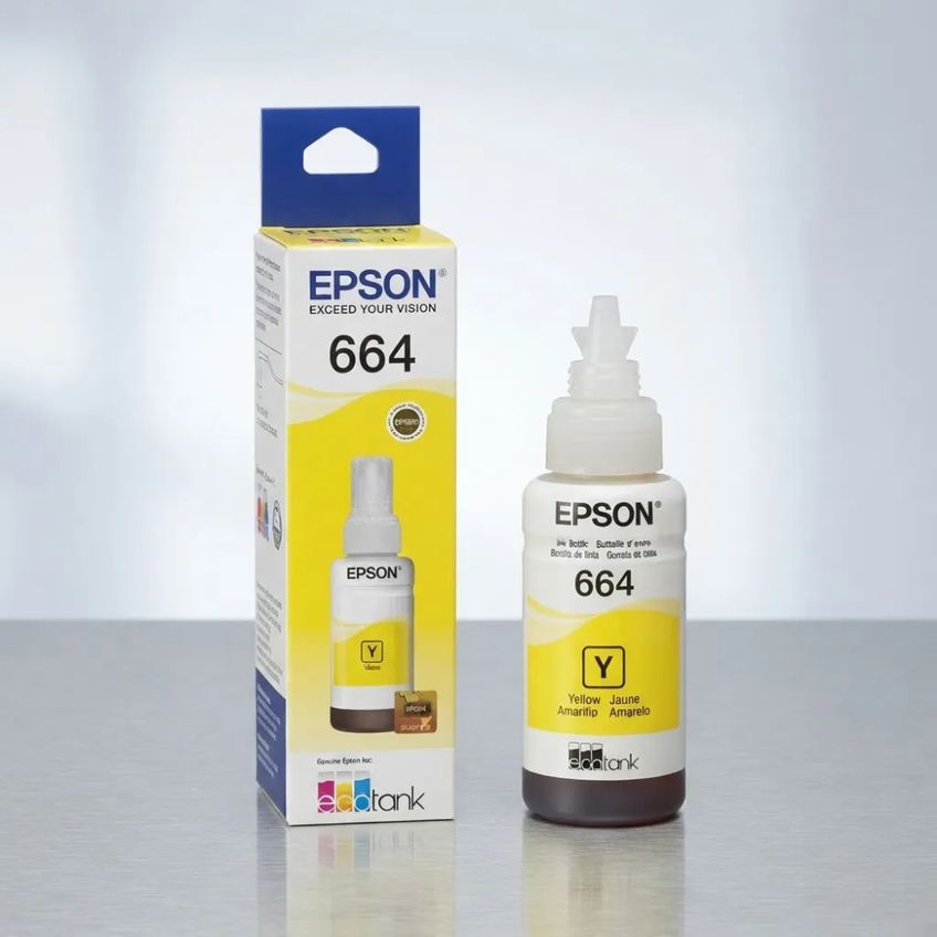 Refil De Tinta Epson T664 T664420-al Amarelo - imagem 3