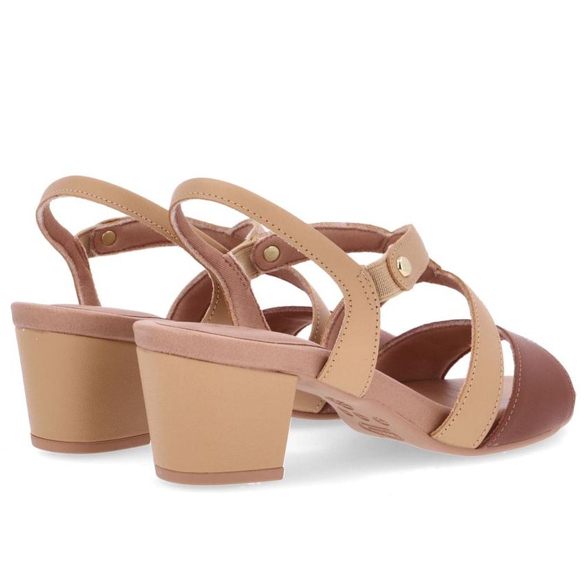 Sandalia Usaflex Bloco Conforto Estilo Nude 039 - imagem 3