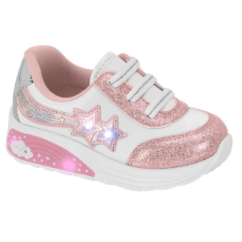 Tênis Molekinha Ref 2731.307.28622 Branco/Rosa/Prata 020 - imagem 3
