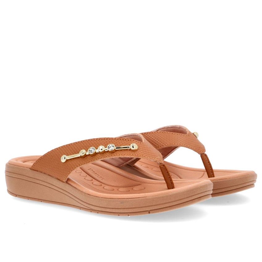 Chinelo Usaflex Anabela Conforto Nude 034 - imagem 2