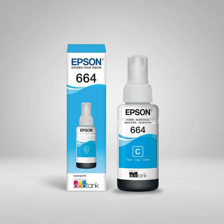Tinta Epson T664220 Ecotank L365 L200 L495 L656 L220 Ciano - imagem 3