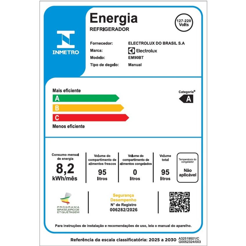 Frigobar Electrolux 95L Efficient Bivolt Preto (EM90BT) Bivolt - imagem 3