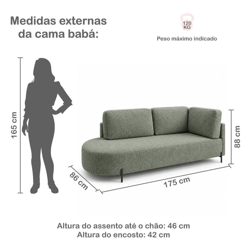 Cama Babá Infantil Orgânica Lado Esquerdo Para Quarto De Bebê Afeto Cinza - imagem 3
