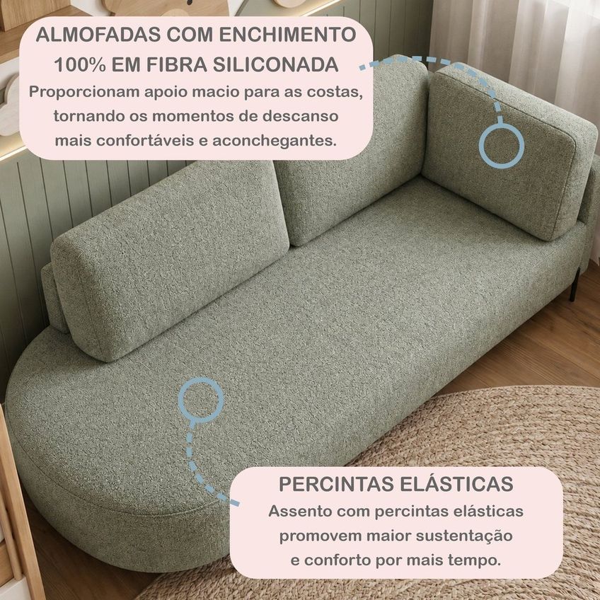 Cama Babá Infantil Orgânica Lado Esquerdo Para Quarto De Bebê Afeto Cinza - imagem 5