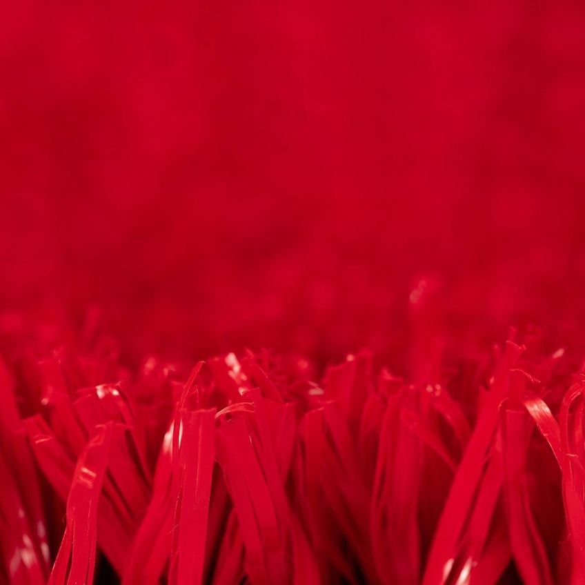 Grama Sintética Fitcolor Vermelha 22mm 1m² Com Proteção UV E Drenagem Em Rolo 1x1m Vermelho - imagem 4