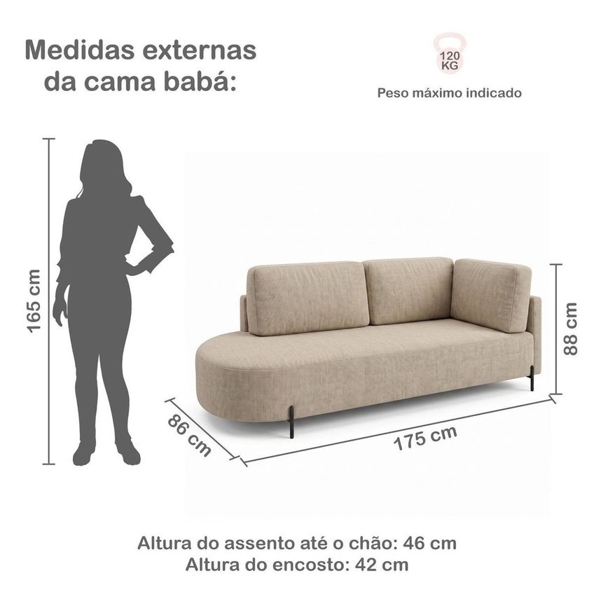 Cama Babá Infantil Orgânica Lado Esquerdo Para Quarto De Bebê Afeto Bege - imagem 3