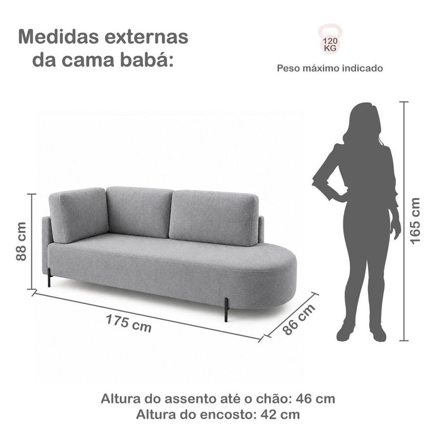 Cama Babá Infantil Orgânica Lado Direito Para Quarto De Bebê Afeto Gelo - imagem 3