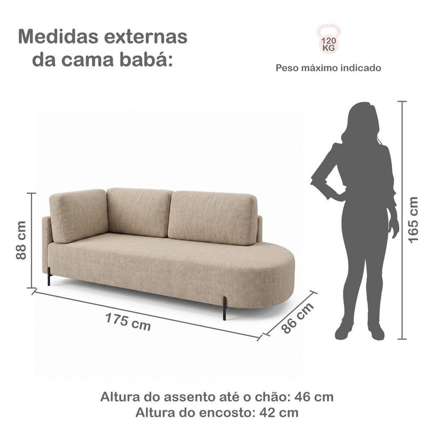 Cama Babá Infantil Orgânica Lado Direito Para Quarto De Bebê Afeto Bege - imagem 3