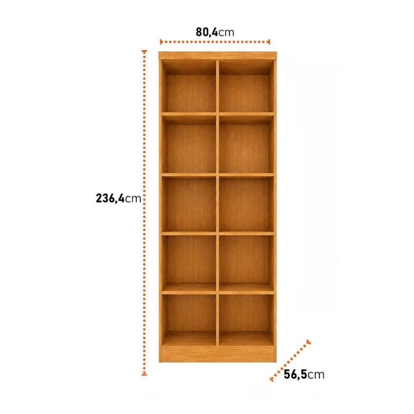 Guarda Roupa Modulado Com 2 Portas Com Prateleiras 100% MDF Cairo Cinamomo Fendi - imagem 3