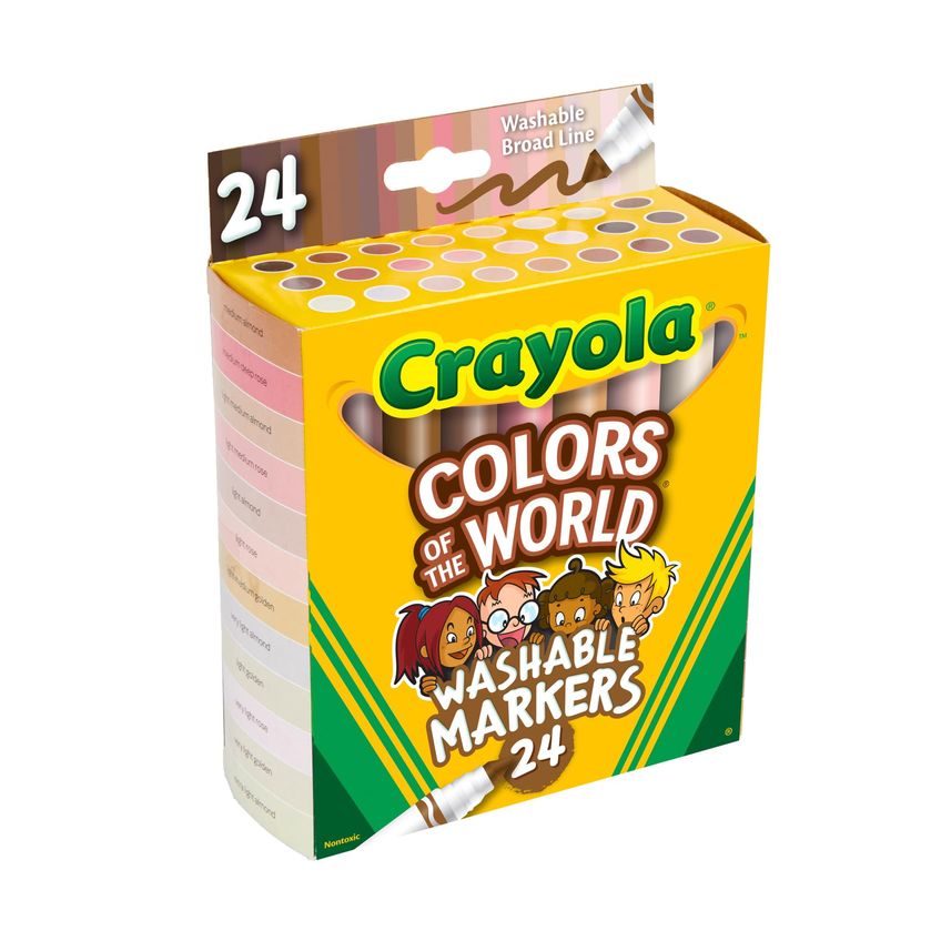 Marcadores Crayola Cores Do Mundo Pacote Com 24 - imagem 3