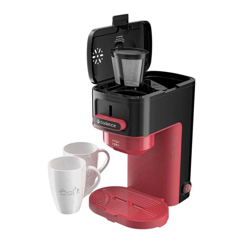 Cafeteira Elétrica Cadence Caf230 Preto E Vermelho 110v - imagem 4