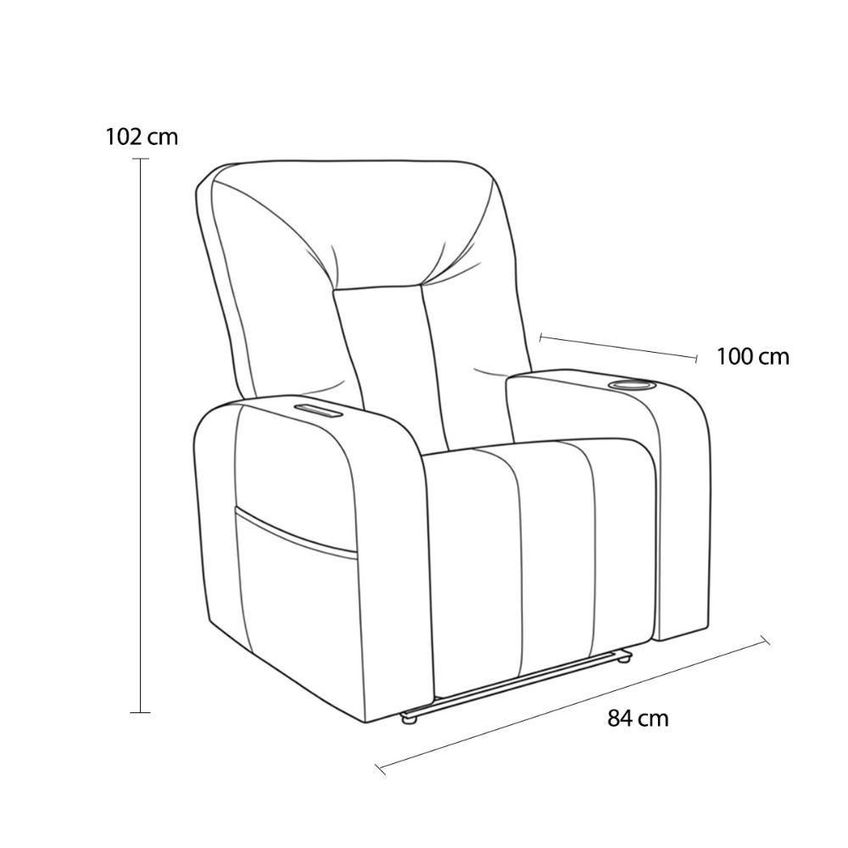 Poltrona Do Papai Reclinável Maserati Em Couro Sintético Confortável Rustic Matrix 84cm - imagem 5
