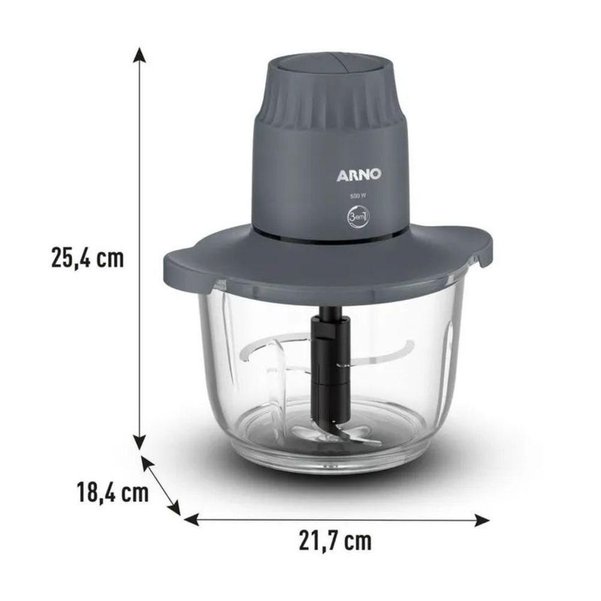 Processador De Alimentos Arno Choppeo Ch01 300ml Preto 110v - imagem 5