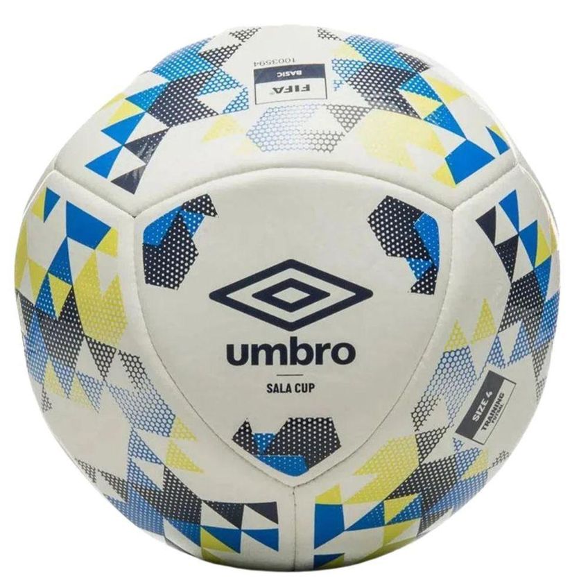 Kit Bola De Futsal Sala Cup Oficial LNF Amarelo E Azul Umbro 2 Unidades - imagem 3