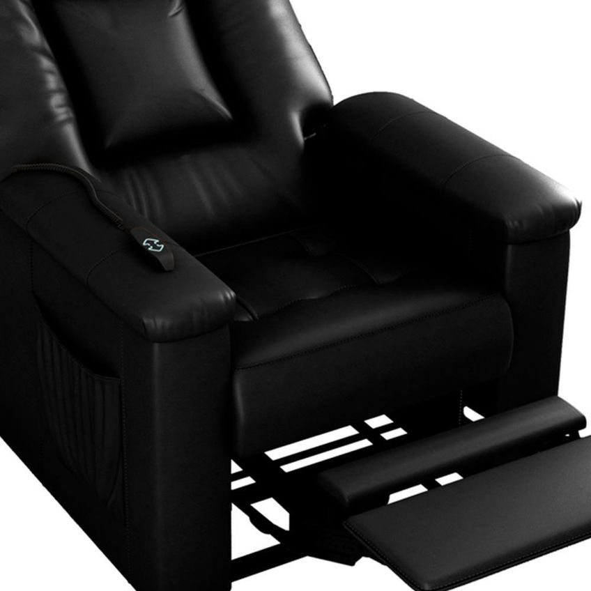 Poltrona Reclinável Elétrica Couro Sintético Com Zero Wall Preto Matrix 90cm - imagem 3