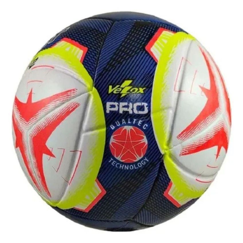 Bola De Futebol De Campo Fight R2 Techfusion Treino E Jogo Azul E Amarelo Dualt - imagem 3