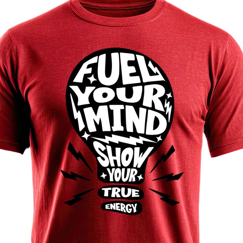 Camiseta Manga Curta Algodão Macia Estampa Fuel Your Mode Leve Confortável Verão Respirável - imagem 3