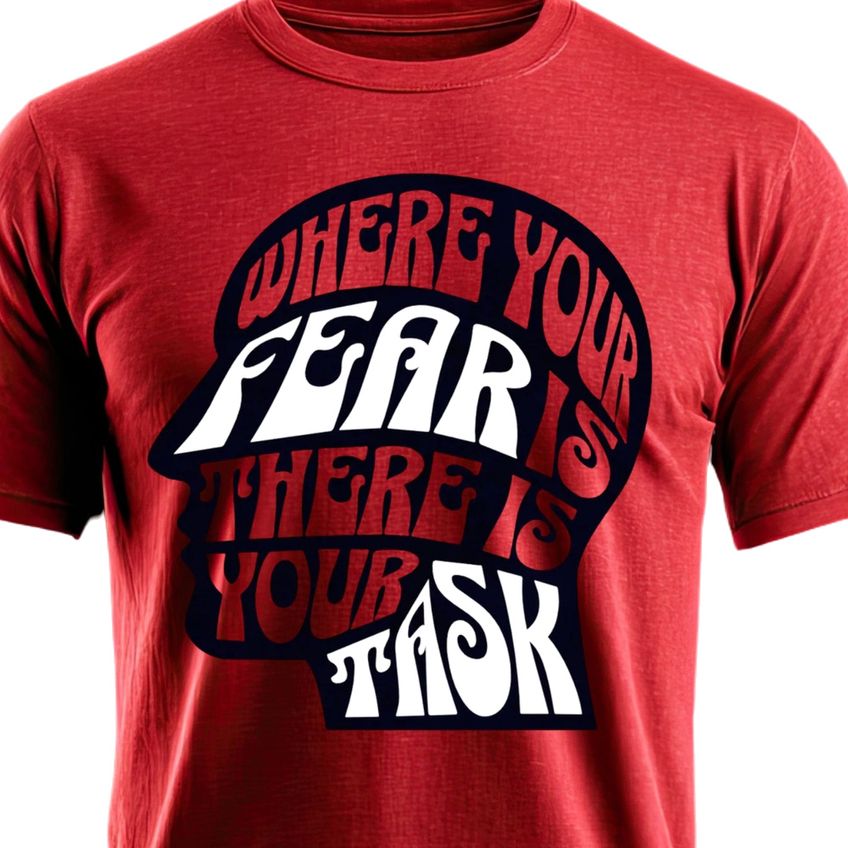 Camiseta Masculina Tecido Algodão Manga Curta Estampa Where Your Fear Macia Confortável Verão - imagem 3