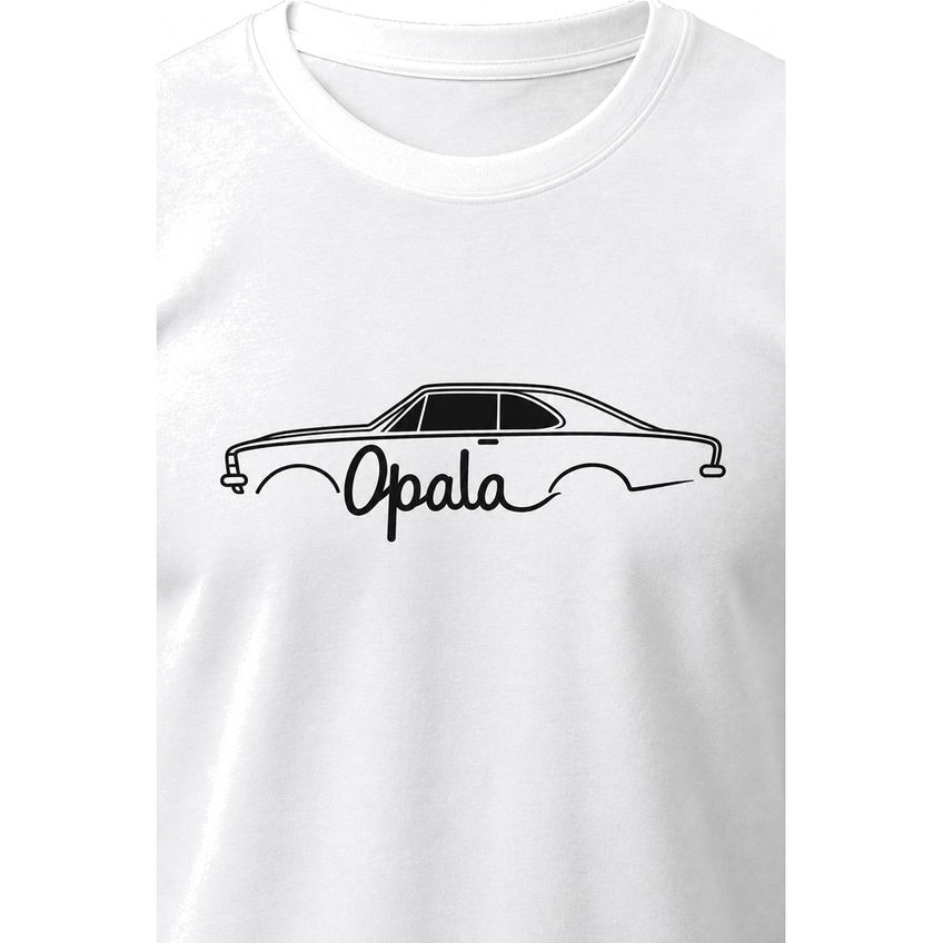 Camiseta Masculina Manga Curta Em Algodão Estampa Carro Opala Leve Confortável Dia A Dia Respirável - imagem 3