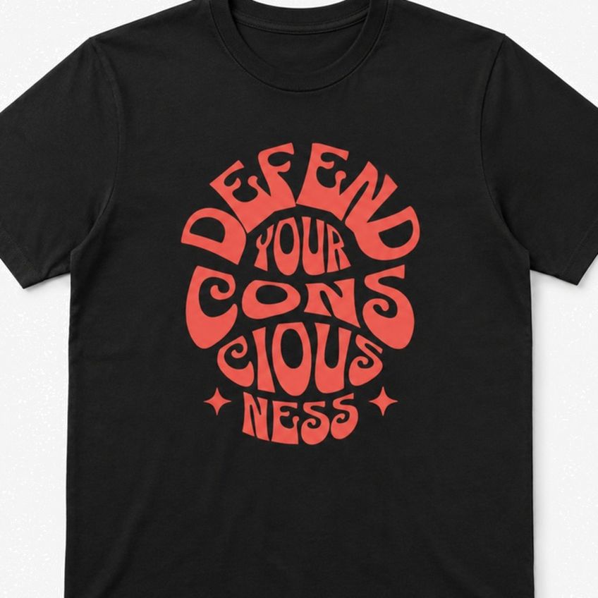 Camiseta Algodão Masculina Manga Curta Estampa Defend Your Cons Tecido Leve Respirável Respiravel - imagem 3
