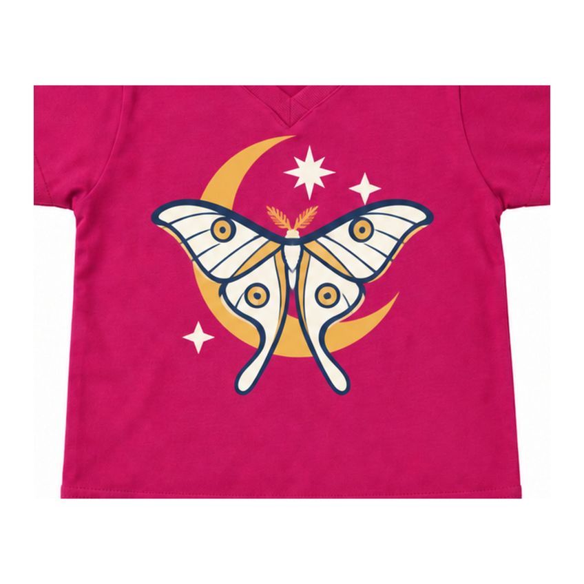 Conjunto Camiseta E Shorts Infantil Menina Basico Em Algodão Macio Estampa Mariposa Verão - imagem 3