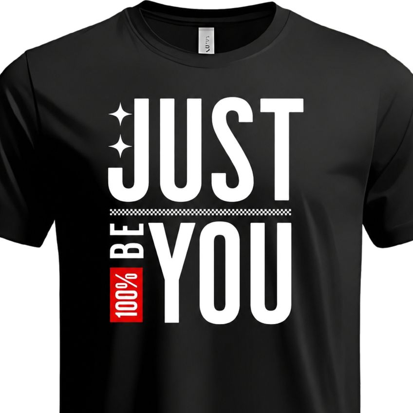 Camiseta Tecido Algodão Manga Curta Estampa Just You Leve Macia Verão Uso Diário Respirável - imagem 3
