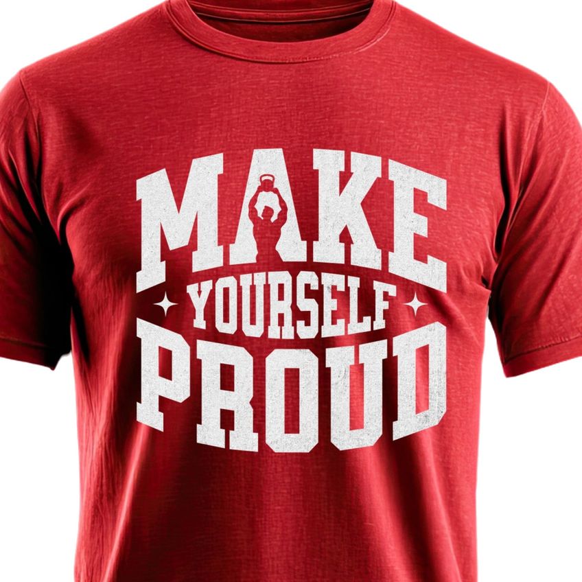Camiseta Manga Curta Algodão Macia Estampa Make Proud Yourself Leve Casual Dia A Dia Respirável - imagem 3