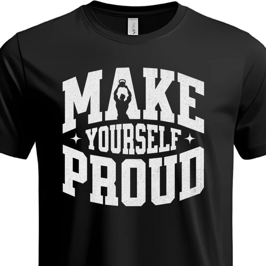 Camiseta Manga Curta Algodão Macia Estampa Make Proud Yourself Leve Casual Dia A Dia Respirável - imagem 3