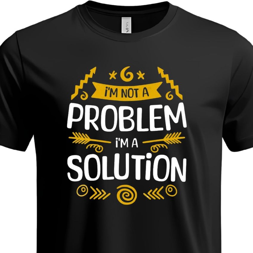 Camiseta Masculina Em Algodão Manga Curta Estampa Not A Problem Tecido Leve Respirável Dia A Dia - imagem 3