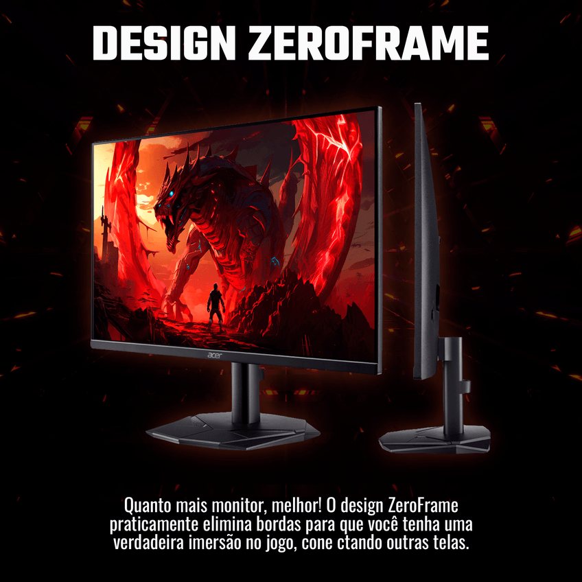 Monitor Gamer Acer Nitro 23.8" Kg240y W3biip Led Fhd 1 Ms 240 Hz - imagem 3