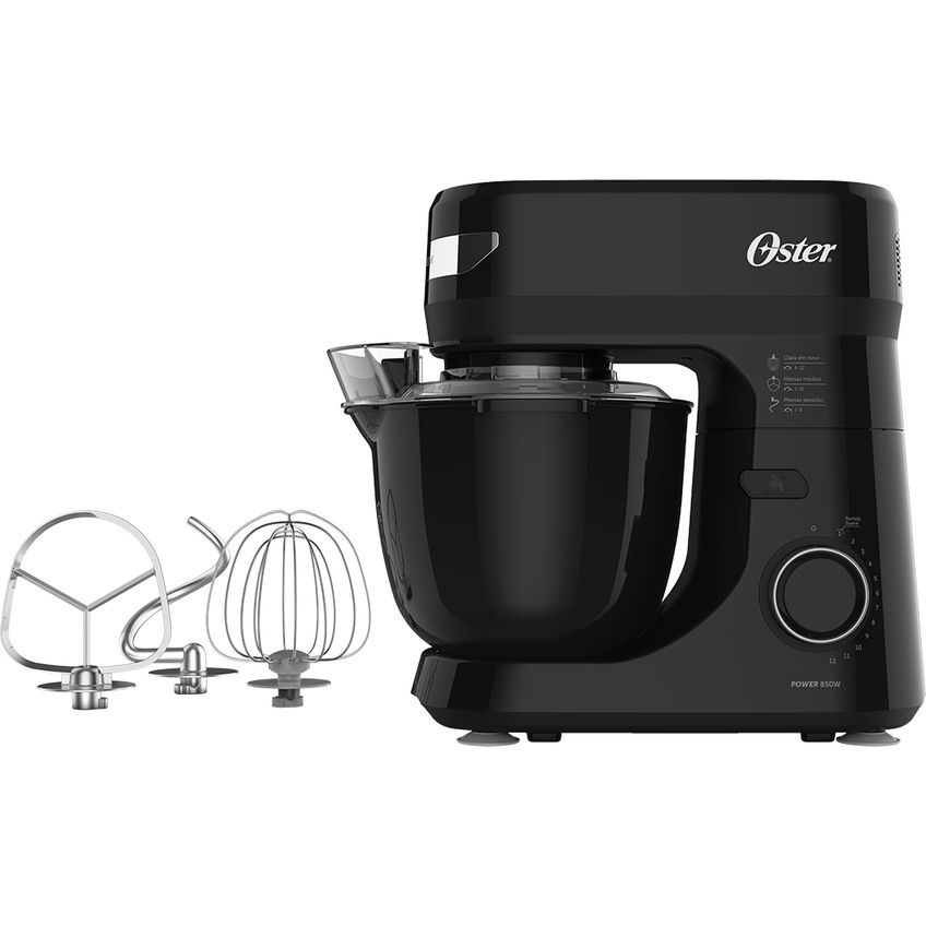 Batedeira Planetária Black 12 Velocidades Oster Obat640 850w Cor Preto/Inox - imagem 3