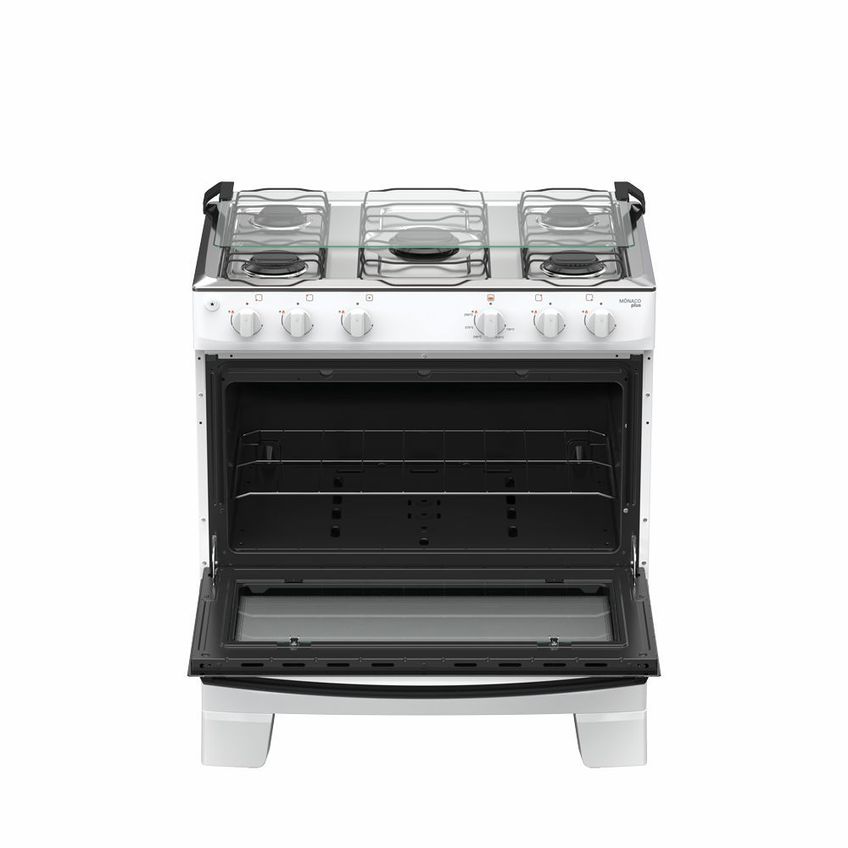 Fogão 5 Bocas Branco Com Mesa Inox Atlas Mônaco Plus Bivolt - imagem 3