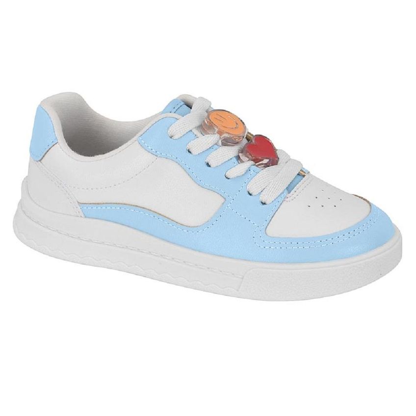 Tenis Molekinha Ref 2575.107.9569 Branco/celeste 026 - imagem 3