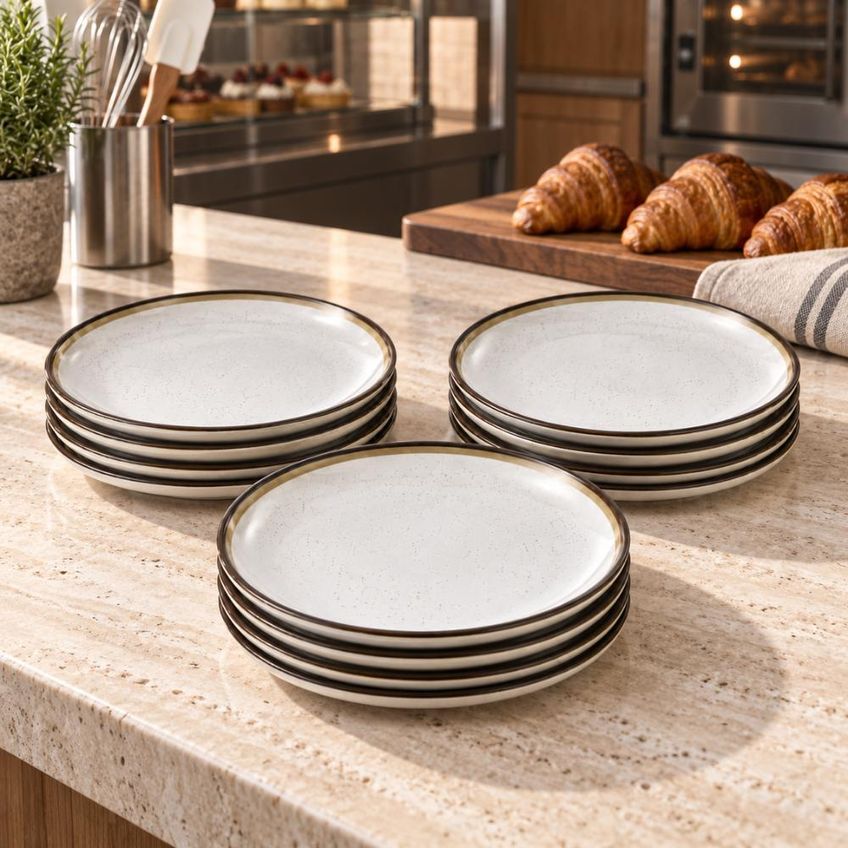 Jogo De Pratos Sobremesa 19cm Canyon 24 Peças Em Porcelana Decorada - Tramontina 96580133 - imagem 4