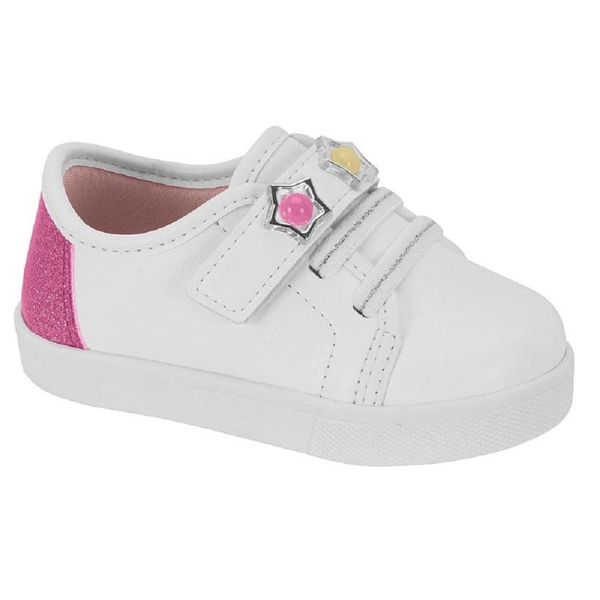 Tênis Molekinha Ref 2118.581.28656 Branco/rosa 017 - imagem 3