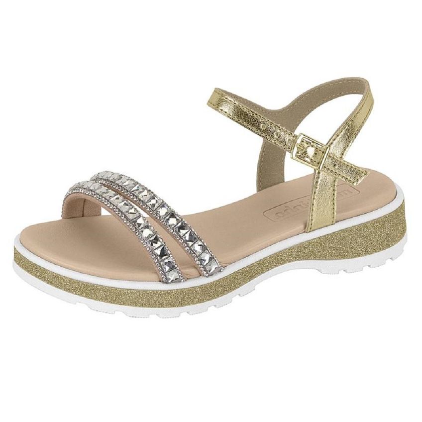 Sandalia Molekinha Ref 2361.207.29201 Dourado/creme-cristal 027 - imagem 4