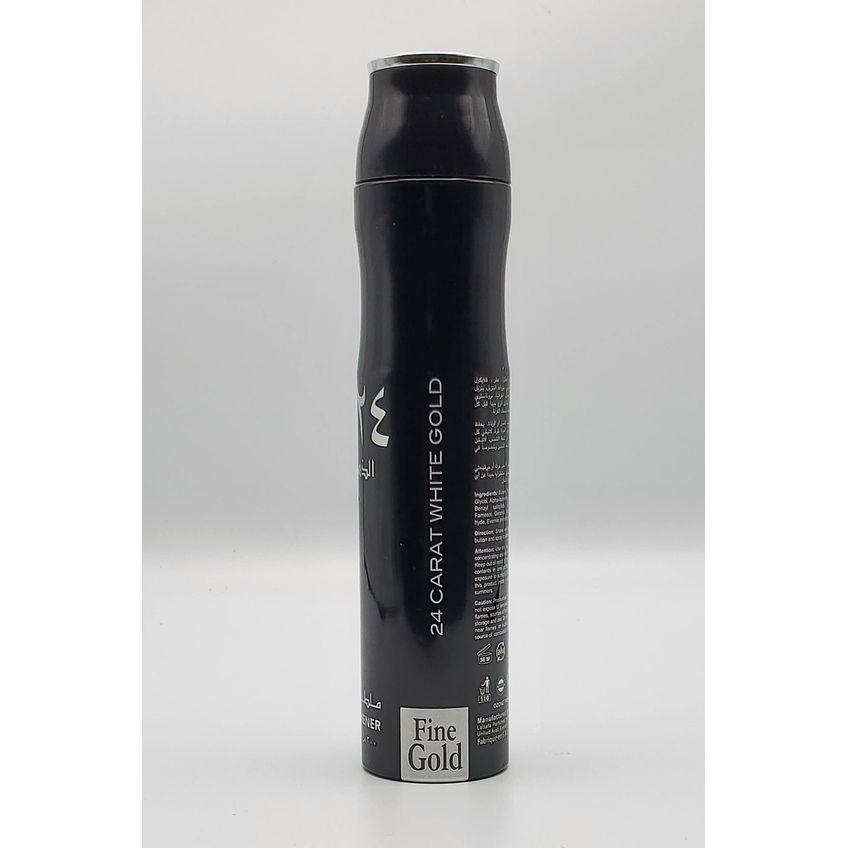 Ambientador Lattafa 24 Quilates Em Ouro Branco 300ml Aromático - imagem 3
