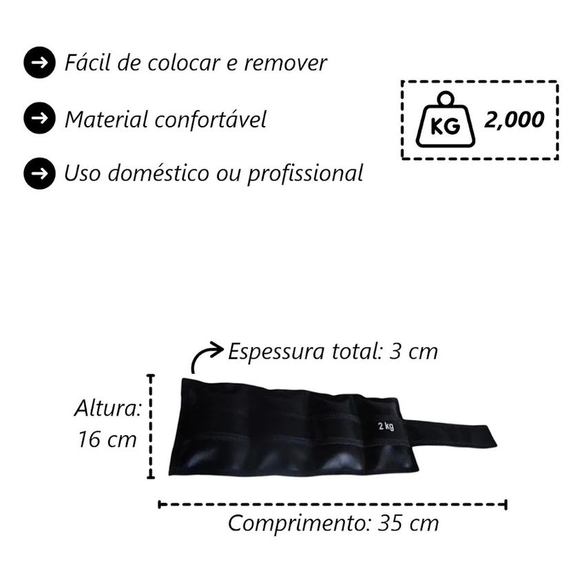 Kit Pernas E Glúteos Academia Colchonete Par Caneleira 2kg - imagem 4