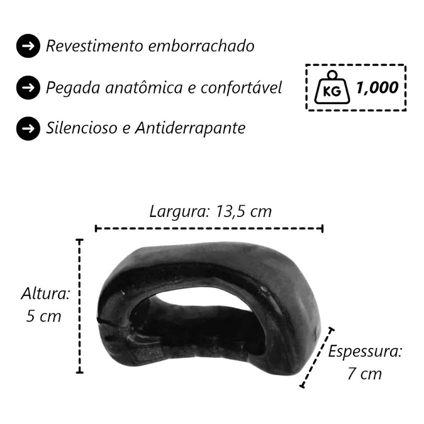 Kit Treino Home Halteres Peso Mão Emborrachado Academia 6kg - imagem 3