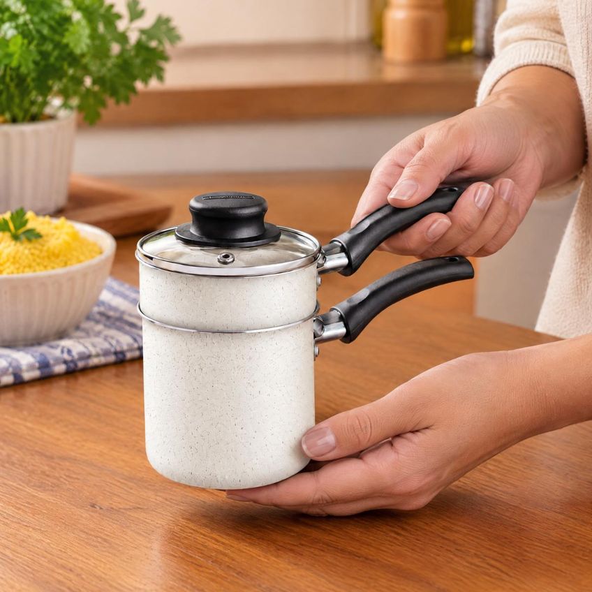 Cuscuzeira Antiaderente Turim Vanilla 10 Cm 0,8 L Tramontina - imagem 3