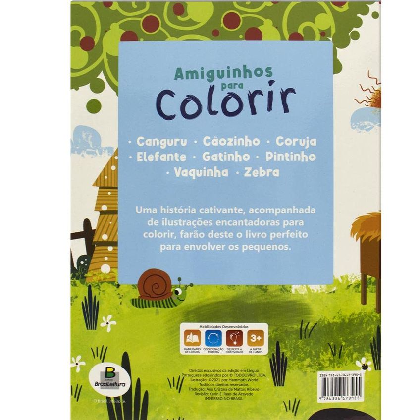 Livro Físico Infantil Amiguinhos Para Colorir - Canguru - imagem 2